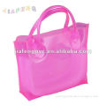 Shining Red Color PVC Shopping Bag With Two Handles